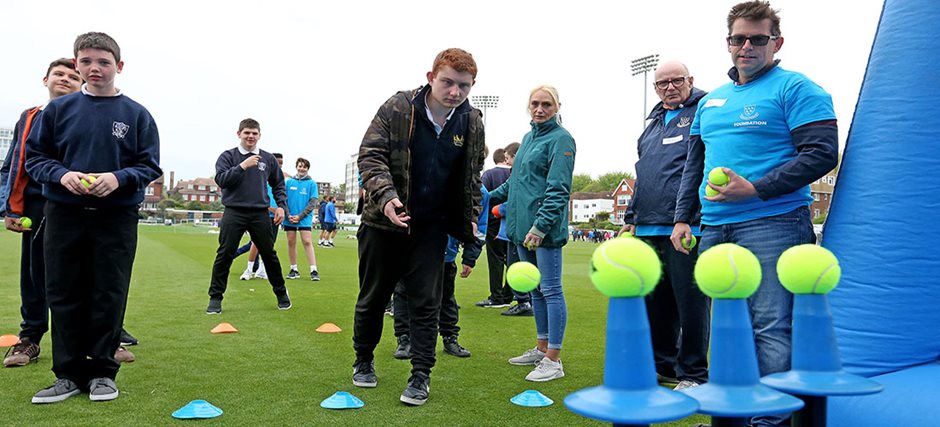 Leadership team helps out at Sussex Cricket’s disability inclusion day